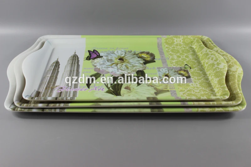 China Factory Wholesale Melamine Returnable Square Plastic Tea Tray