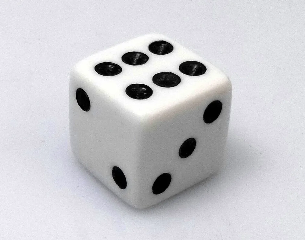 White D6 14.5mm Straight Opaque Plastic Dice Game Playing Dice - Buy ...