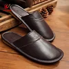 High Quality Comfortable Cow Leather sandals men slipper