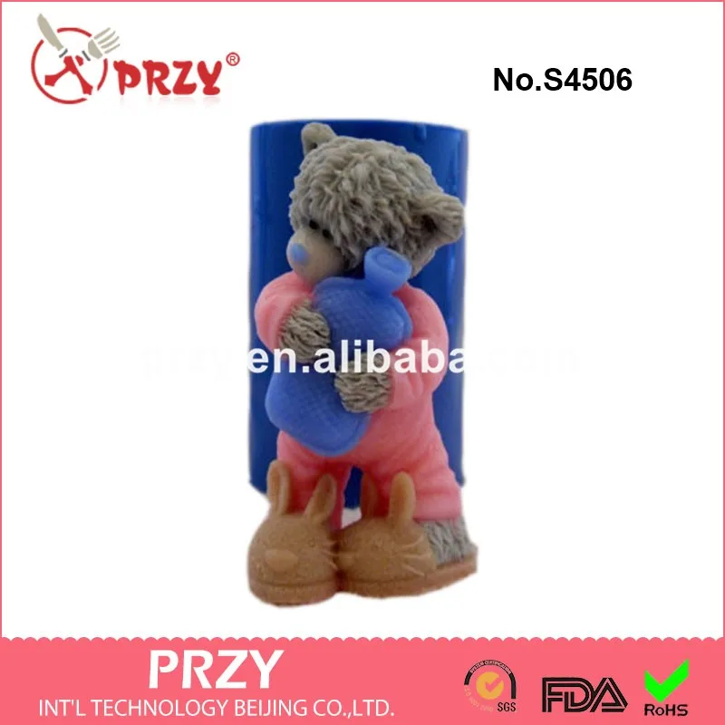 S4506 Teddy Bear silicone mold for soap candles making (1).jpg