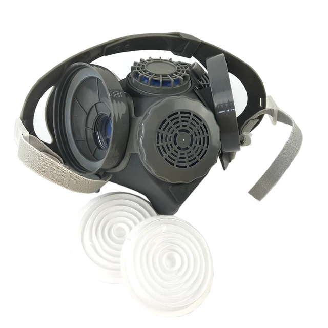 two filters rubber dust chemical half mask dust respirator