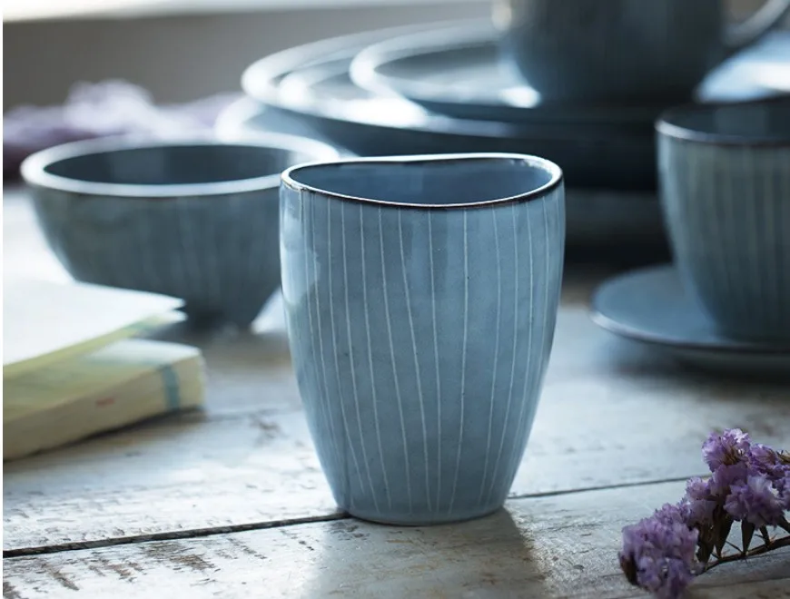 Promotional Grey Japanese Style Ceramic Dinnerware Sets For Restaurant