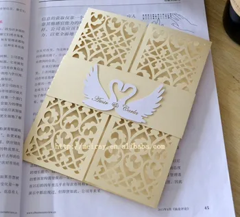 Laser Cut Wedding Invitation Card With Custom Names And Date