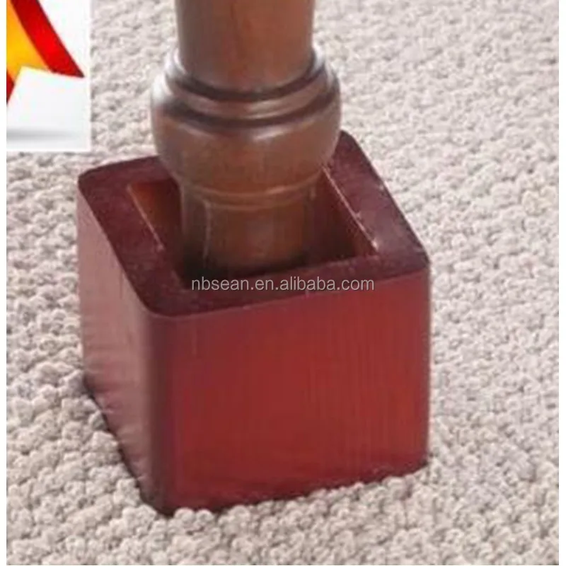 Mahogany Wood Bed Lifters Bed Risers Set Of 4 Bedding Accessories - Buy ...