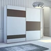 High quality white lacquer walking closet systems wardrobe with laminates