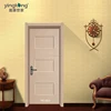 Modern type soundproof solid wooden hotel room pvc door interior with wpc door frame