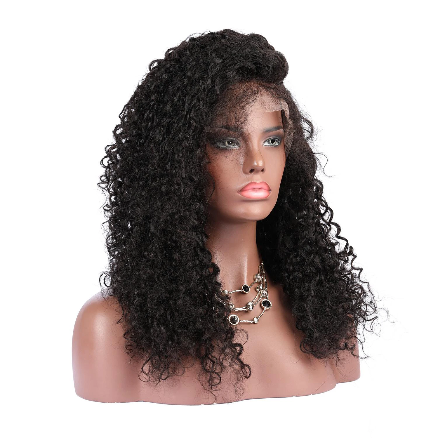 130 Density New Arrival Brazilian Deep Curly Lace Front Wig Natural ...