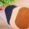 High quality 25 colors oval sweater knee elbow fabric flocking denim patches