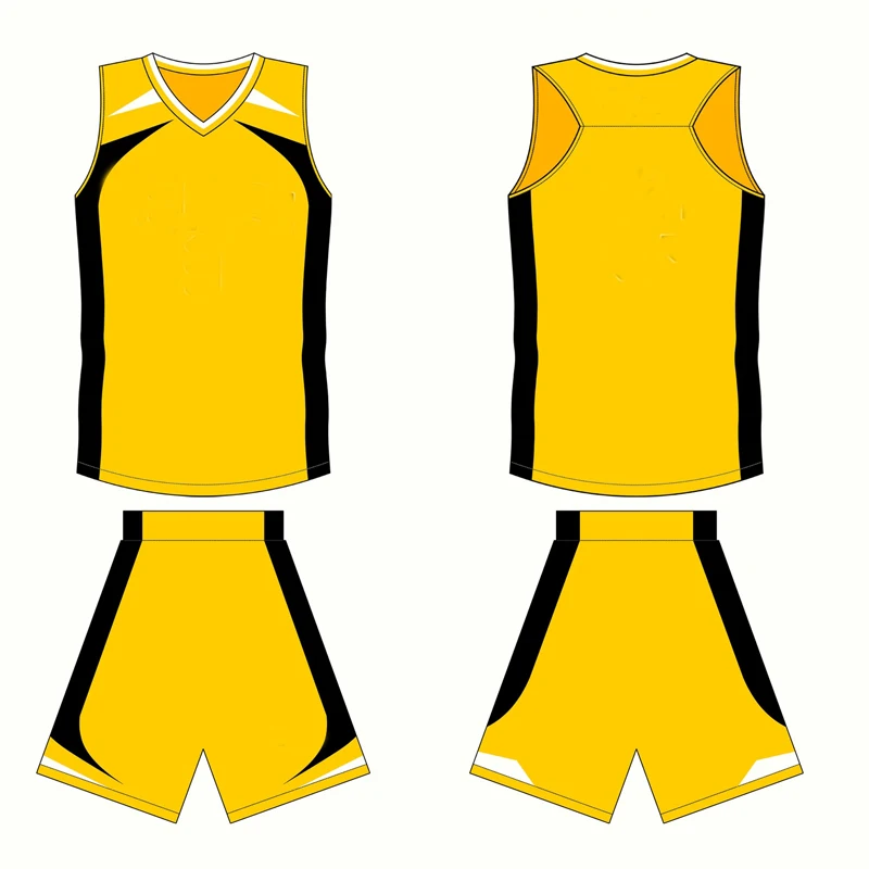 Yellow Custom Basketball Jersey Design 