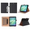 Premium Leather Business Slim Folding Stand Folio Cover for Samsung Galaxy Tab A 10.5 T590/T595 with hanstrap document pocket