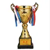 Wholesale customized gold silver and bronze zinc alloy metal cup sport trophy
