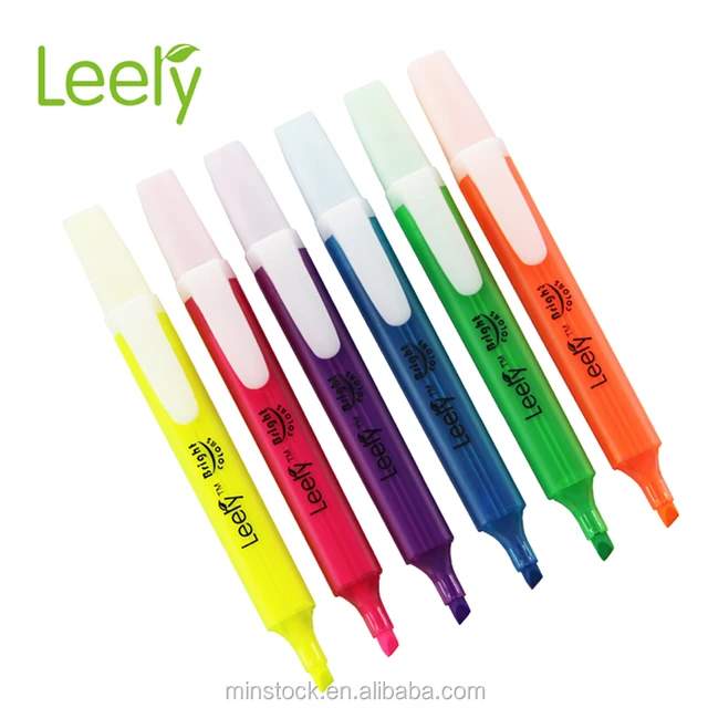 0040c bulk color mini highlighter set florescent color oem