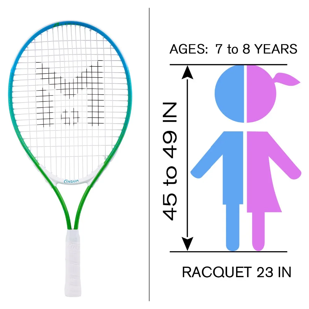 Insum Junior Tennis Racket Light Weight Full Size/aluminum Kids Racquet