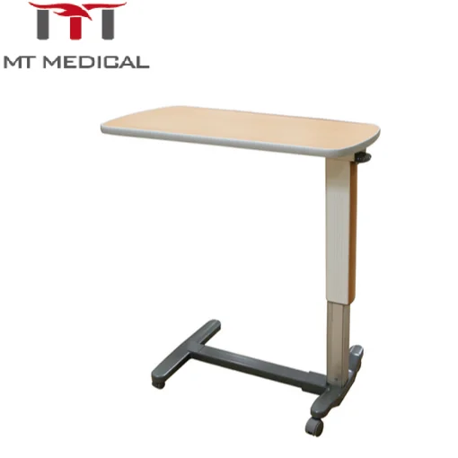 Tilted overbed table patient dinning table