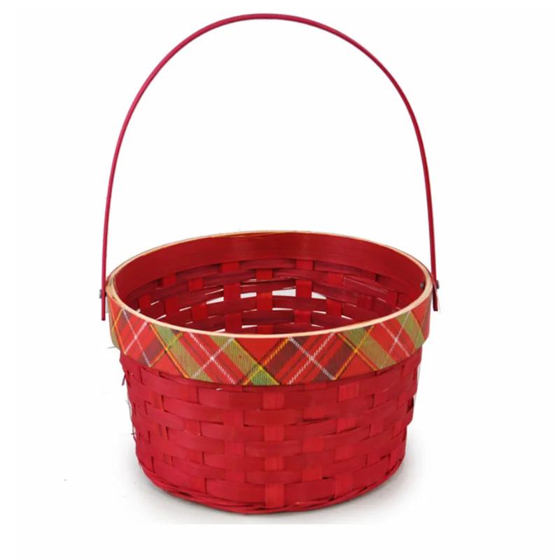 Christmas Bamboo Basket Gift Basket With Handle Buy Bamboo Gift