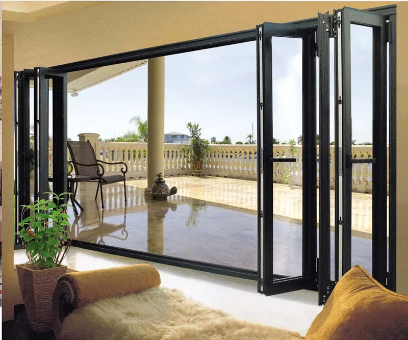 Vertical Aluminum Bifolding Doors For Veranda Buy Vertical Bifold