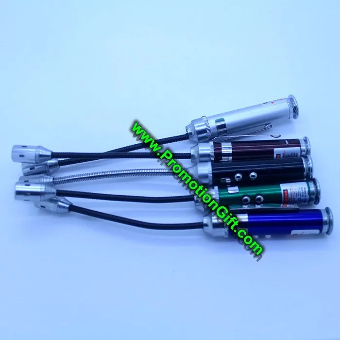 With Flexible Tube Led Flashlight Red Laser Pointer