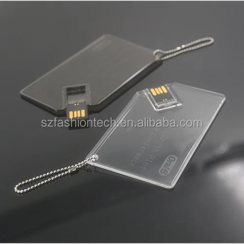 Clear acrylic card USB flash drive memory stick custom logo pen drives wholesale gadgets - ANKUX.COM