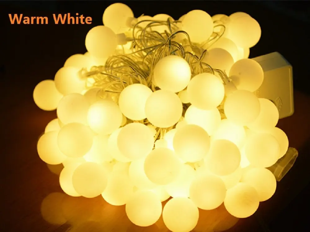 Imoregro 33ft 10m 100 Led 110v Outdoor String Lights Warm White Imoregro 33ft 10m 100 Led 110v Outdoor String Lights Warm White Ball Fairy Light For