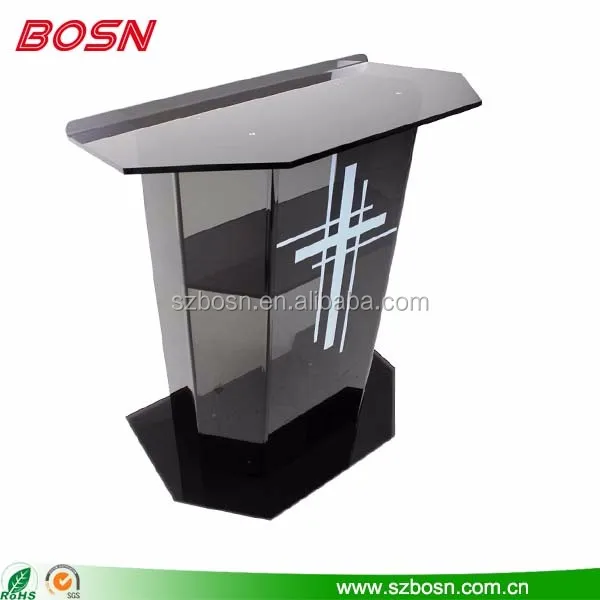 High Quality Modern Acrylic Church Podium Pulpit Designs Plexiglass