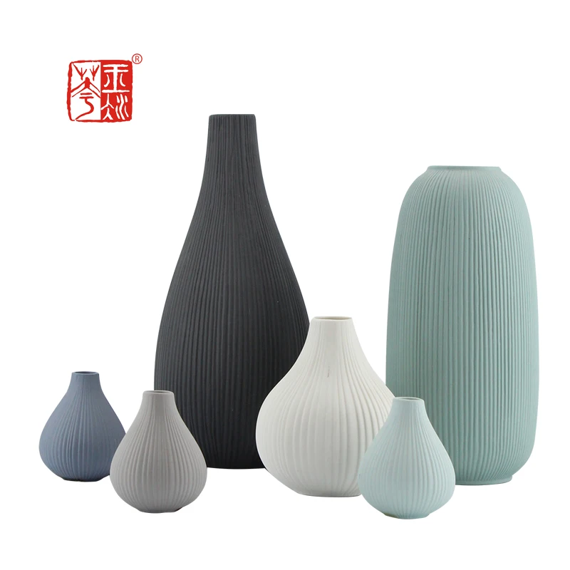 Frost Round Clay Pottery Flower Vases,Ceramic Vase For Home Decor