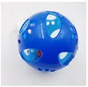 pet toys plastic toss hole ball toy with ring for dog catch play