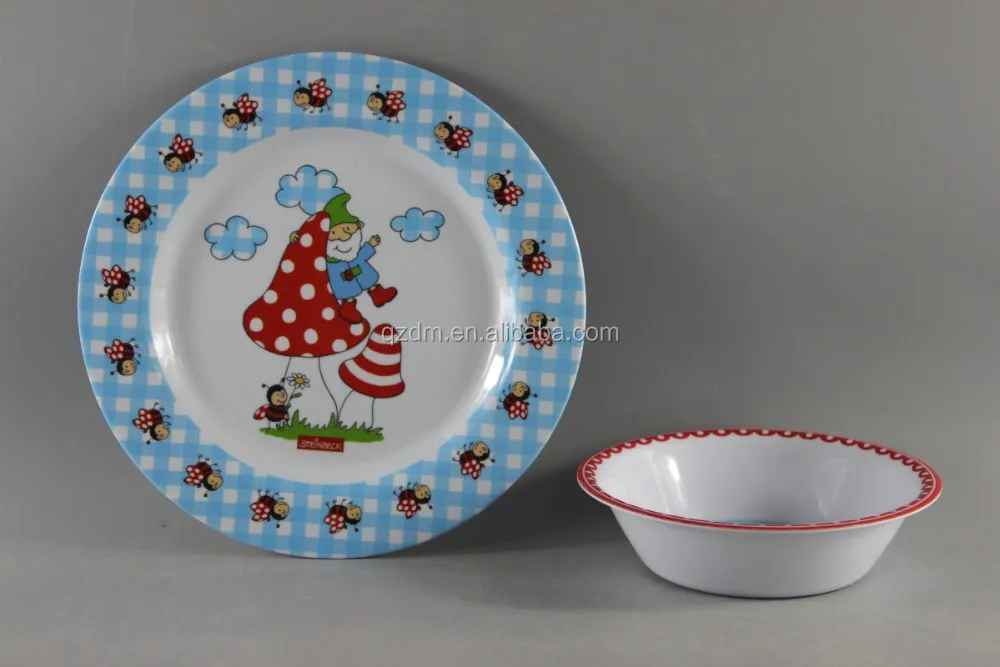 2016 Food Safe Melamine Dinner Set For Kids