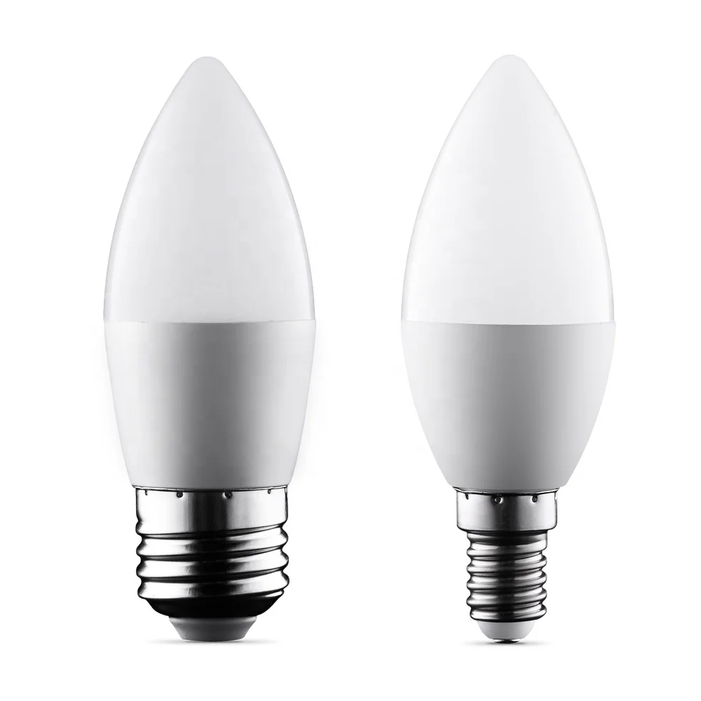 Wholesale LED lights AC85-265V C37 7W E14 E27 LED Candle Bulb