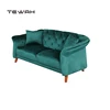 Guangdong hot selling chesterfield sofa velvet sofa manufacturer zig zag spring sofa