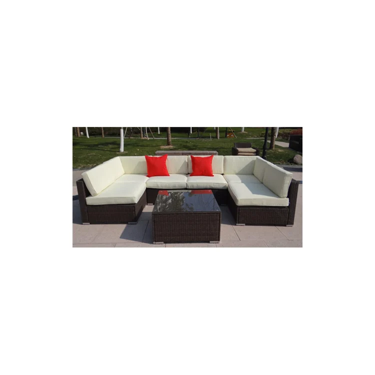7pcs Outdoor Sectional Sofa Set Patio Furniture Ratan 7pcs Outdoor Sectional Sofa Set