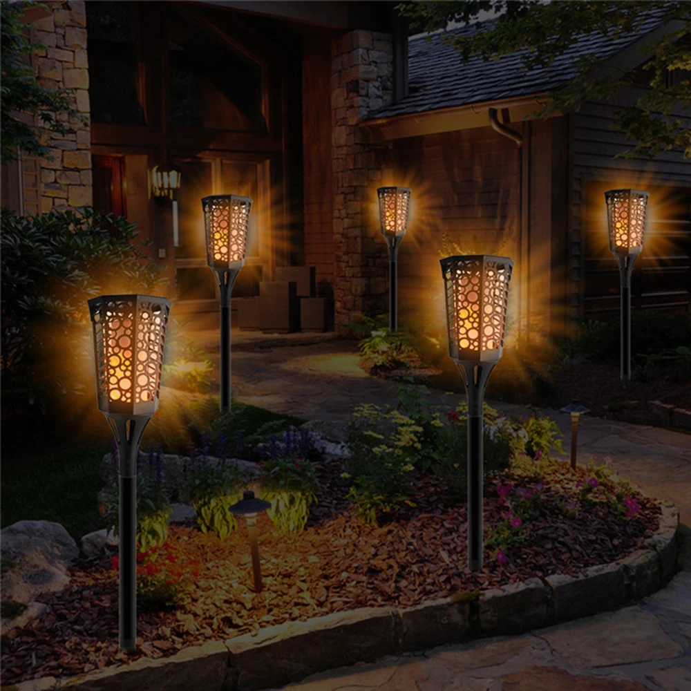 Best Selling 90 Led Outdoor Torch Shape Lawn And Garden Solar Flame ...