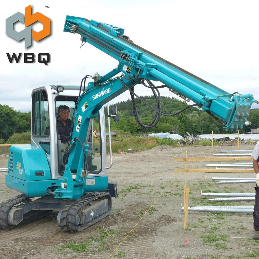 Japan Hydraulic Excavator Post Driver For Solar Ground Screw Pile Buy