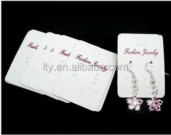 Small White Earring Display Card Rectangle Cardboard Hang Tags M Small White Earring Display Card Rectangle Cardboard Hang Tags M Ht144