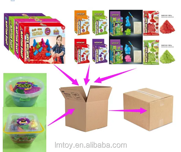 new arrival 1000g magic modeling sand with stool table for kids