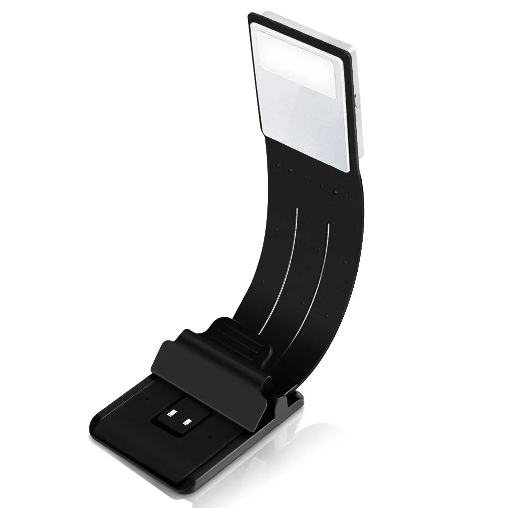 LED Book Light, Night Reading Lights Double as Bookmark LED Bed Book Reading Lamp with USB Rechargeable, for Student/Night Reader( Black)