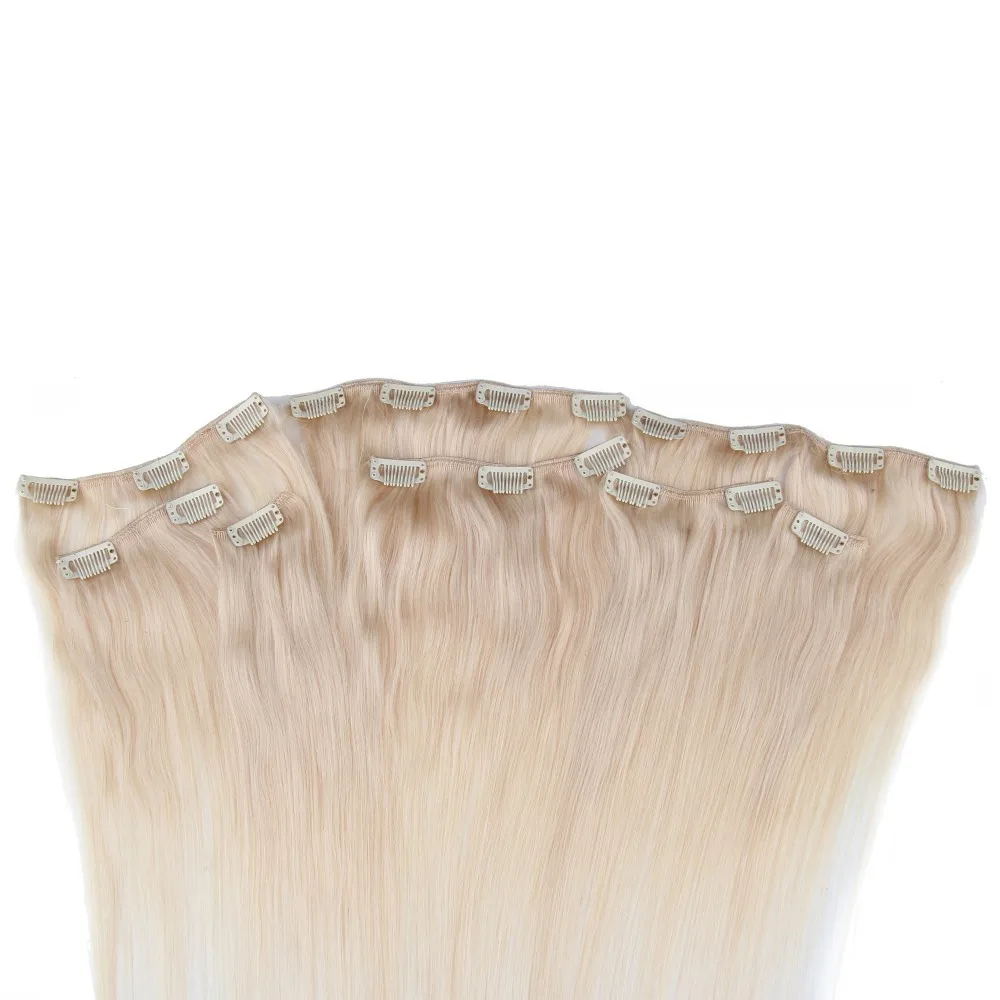 Get Quotations C2 B7 Clips In Straight Hair Extension Weft Bleach Blonde Hair Color Get Quotations C2 B7 Clips In Straight Hair Extension Weft Bleach Blonde Hair Color