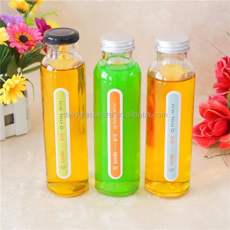 Daily 350ml Glass Beverage Bottle Square With Wooden Cork Lid Buy 350ml Glass Bottle Square