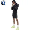 2019 Long Sleeves Jacket And Shorts Polyester Splice White String Custom Men Black Fitness Tracksuit
