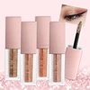no brand makeup liquid Glitter eyeshadow with makeup brushes Shimmer liquid eye shadow