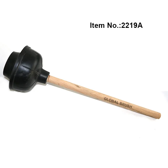 Hq2219a Double Layers Rubber Toilet Plunger With Wooden Stick Buy