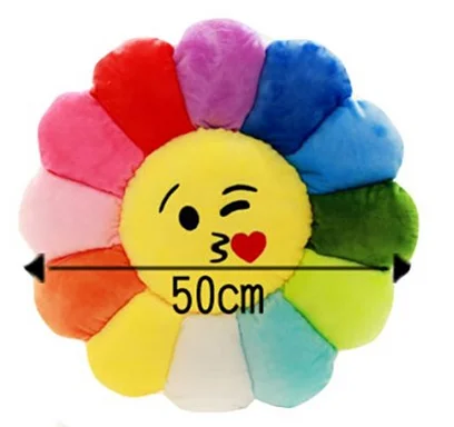 Grosir 50 Cm Emoji Bunga Matahari Bantal Boneka Mainan Mewah