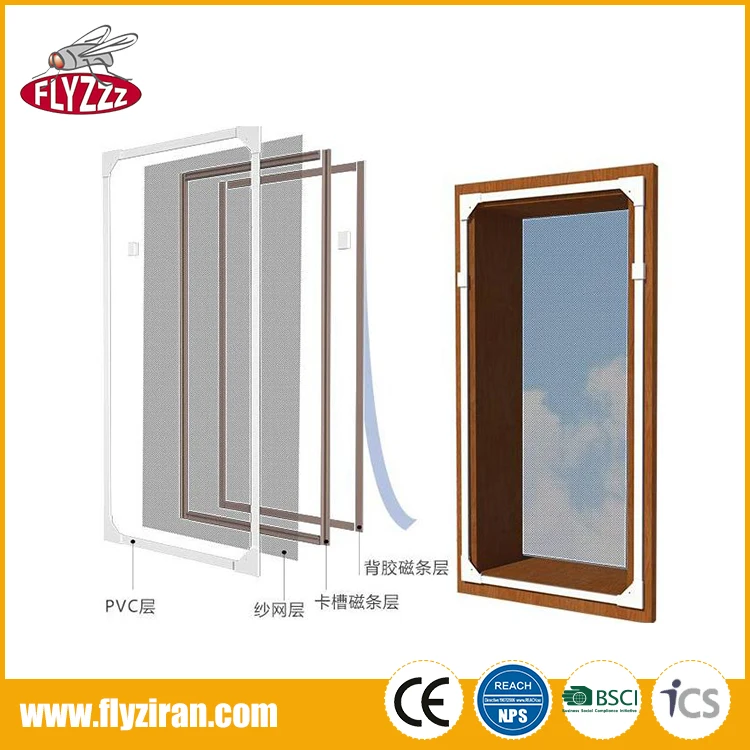 Removable polyester insect mosquito nets self adhesive DIY window screen