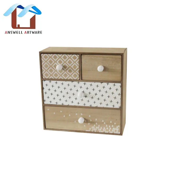 Leather Handle Wooden Storage Box Mini Cabinet Wood Chest Of 4 Leather Handle Wooden Storage Box Mini