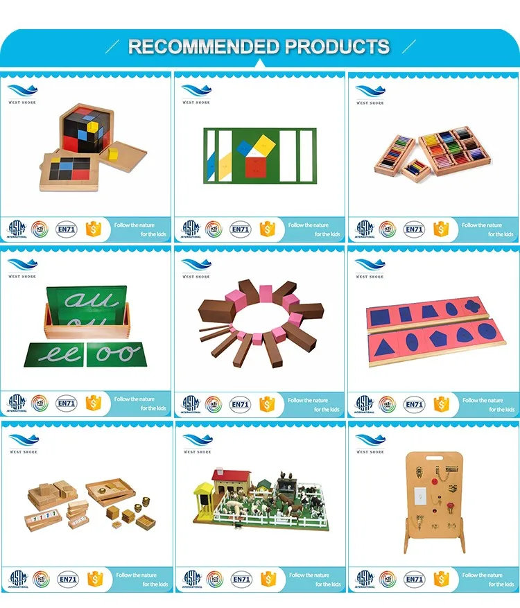 Wooden Number Cards and Counting Rods with Box montessori math set for kids