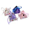 Hot sale custom design taper decorated paper wedding candy dessert packing box packaging