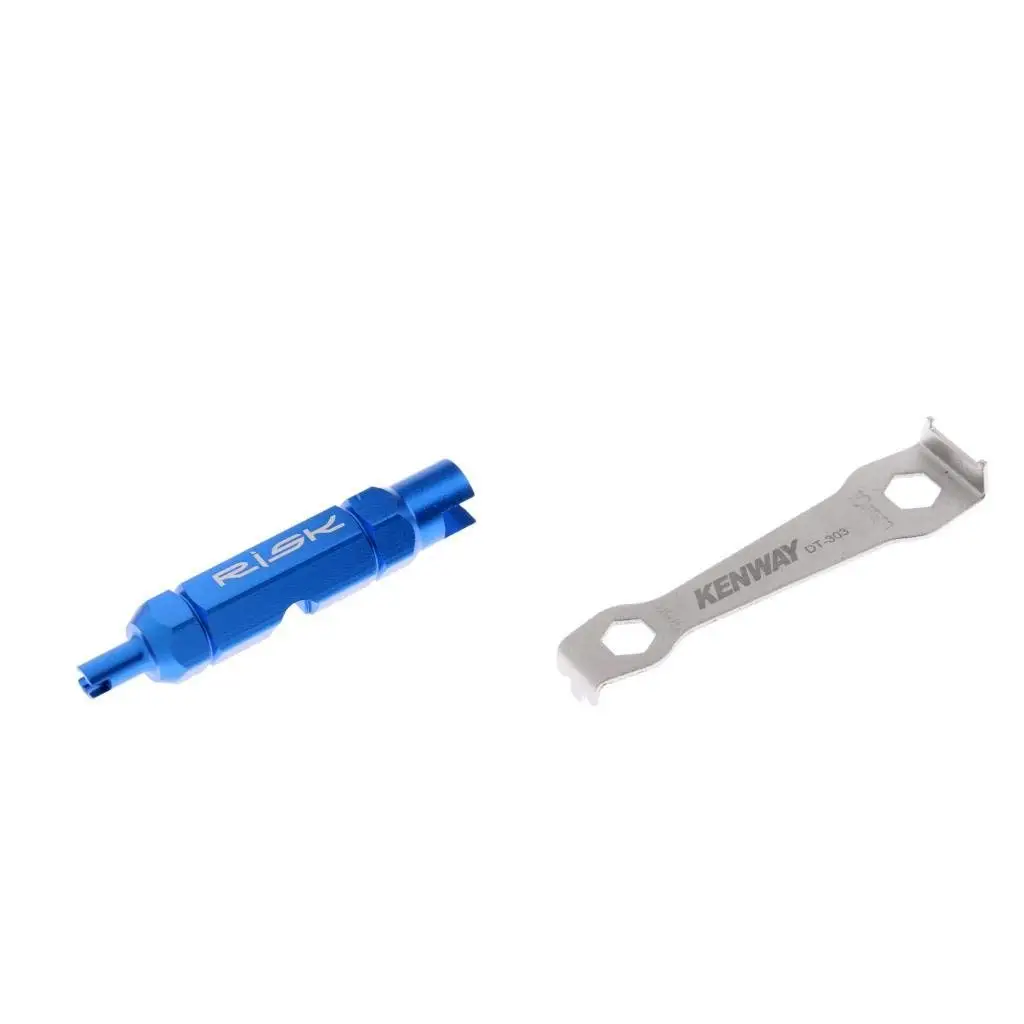 12Pcs Bicycle Valve Remover Repair Tool Kit Wrench Spanners For Presta Valve