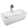 euro-style 67" rectangle Installation type-above floor bathtub with stainless steel support and drain