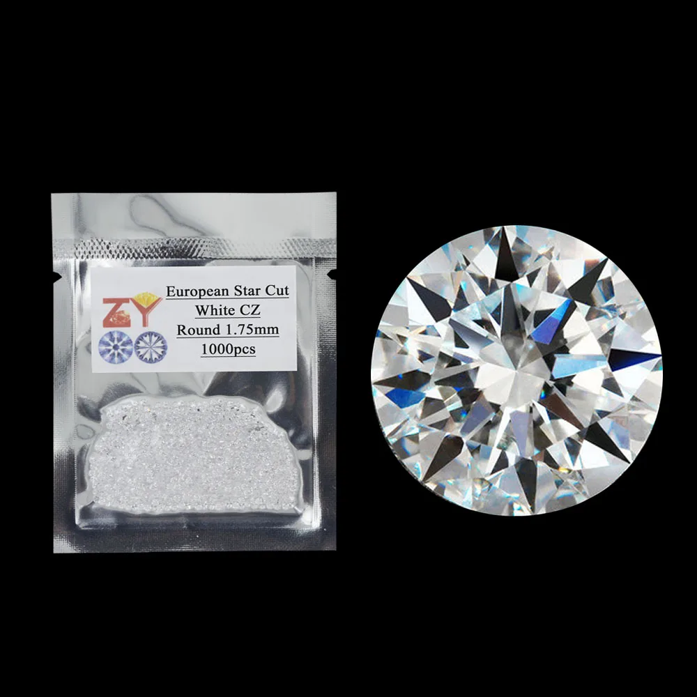 5a Loose Gemstone 0.8-3mm White Cubic Zirconia Stone Price Signity Cz ...