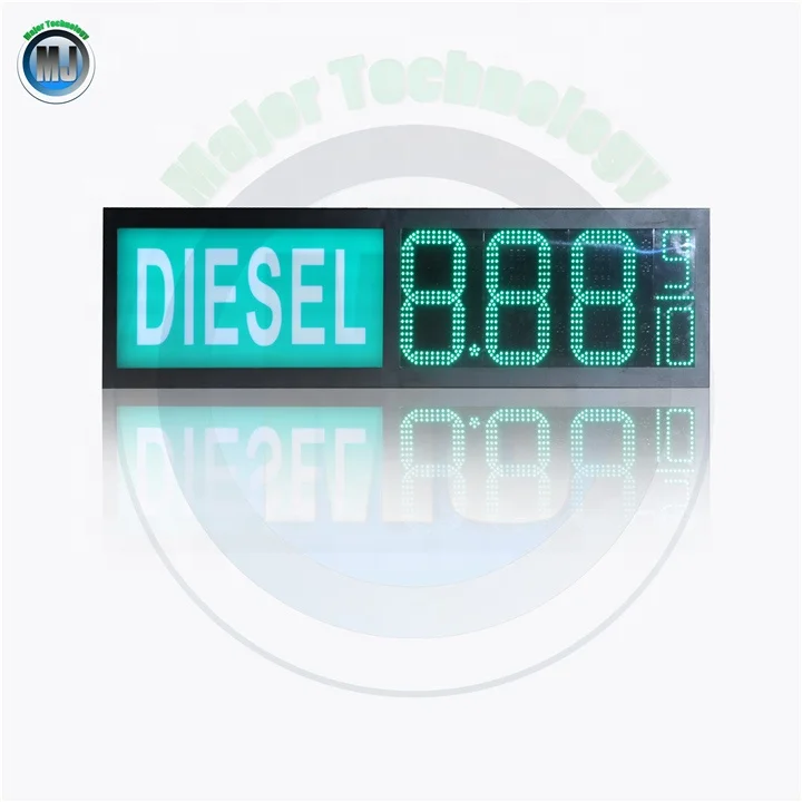 led gas / oil station price display screen with top light box