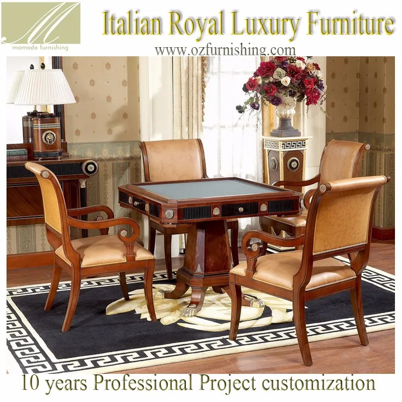 Yb10 Luxury Italy Mahogany Royal Palace 812 Chairs Dining Room